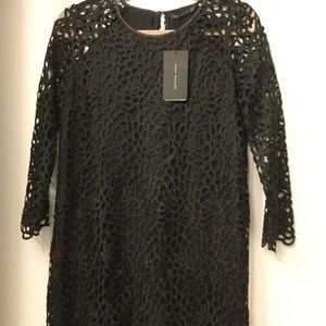 NWT Zara Woman Black Lace Cocktail Dress Sz Medium